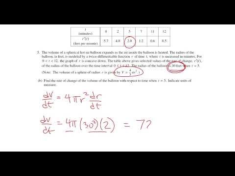 2007 AP Calculus AB FRQ #5 - Value