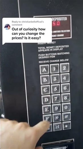 How to change the prices on the vending machines
