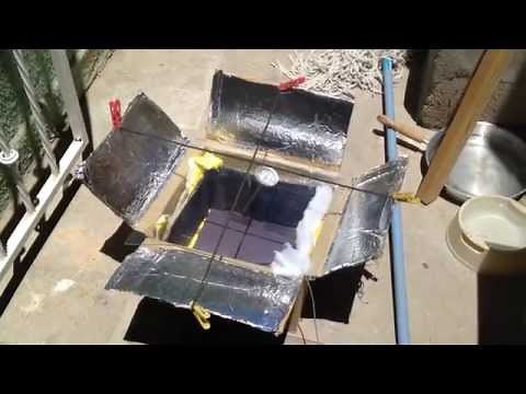 solar box cooker 1, cardboard