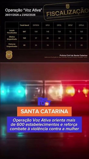 🚔 Polícia Civil orienta 647 bares e casas noturnas em ação de prevenção em SC