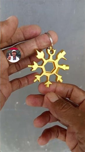 multipurpose snowflake keychain #shopping