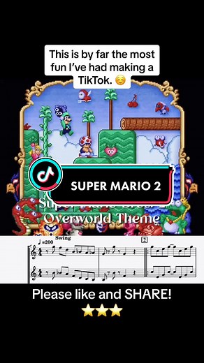 Mario Bros Clarinet Theme - Fun and Happy Music Video