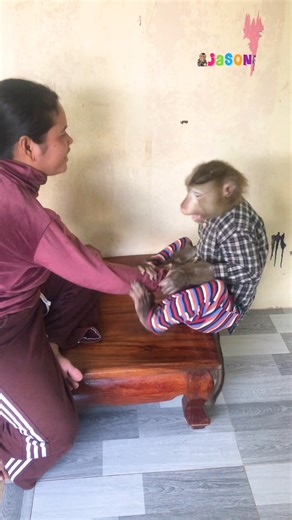 78K views · 2.8K reactions | Artist Jason Pause Dancing Pull Hand To Tell Mom Continue Sing | Monkey Jason | Facebook