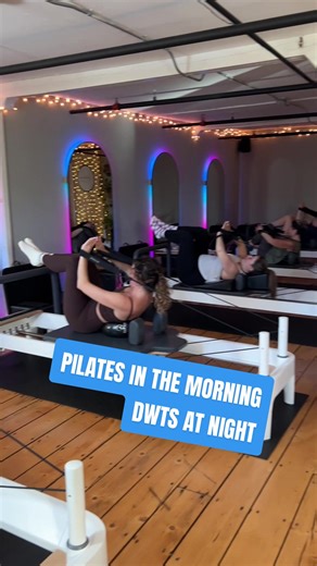 The perfect day, beginning with teaching Pilates and ending with DWTS 🏋️‍♀️💃 #dwtstour #pilates #reformer #orangemassachusetts