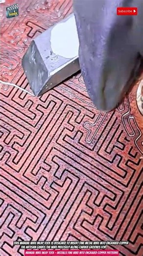 Manual Wire Inlay Tool – Installs Fine Wire into Engraved Copper Patterns