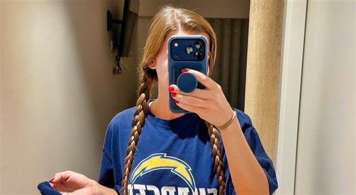 Los Angeles Chargers’ Biggest Fan Shows Her Team Spirit By Lifting Her Shirt To Reveal Her Game Day Underwear [PHOTO]