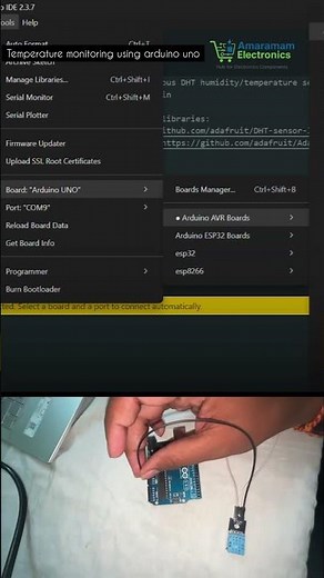 Temperature monitoring using arduino uno