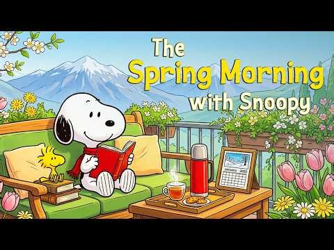 The Spring Morning with Snoopy 🌸☀️ | Relaxing Jazz for Peaceful Spring Days