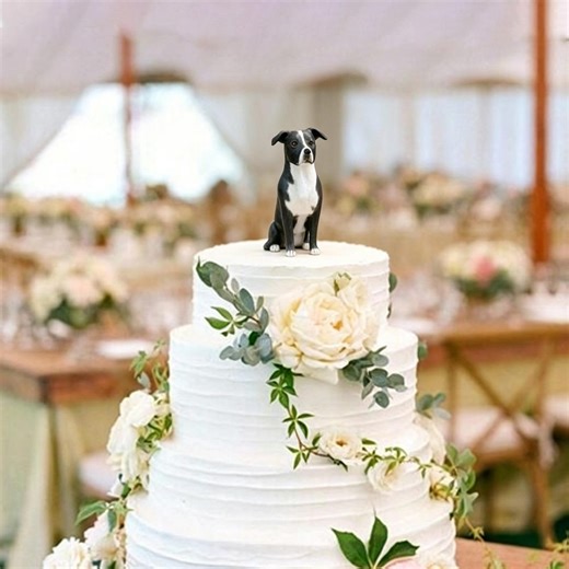 Personalized Dog Wedding Cake Toppers, Polymer Clay Figurine Decoration - Etsy