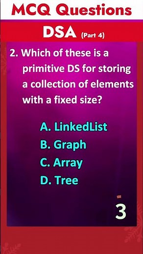 Part 4 - MCQ on Data Structures & Algorithm | DSA Interview Q&A