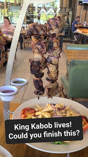457K views · 1.8K reactions | There's a majestic display of kabobs in Downey, California at the The Olive Restobar. It's enough for a couple people, but doubtless some hungry diners have polished it off alone. Would you try this one? #steak #kabobs #carbs #eatingfood #downey #eats #mediterraneanfood #foodies #losangelesfood #eatlocal #localeats #localfood #gains #travels #asmr #eatingshow #eatingchallenge #gains | Freak Eating | Facebook