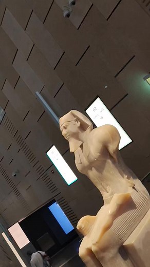 Radiant in alabaster ✨ King Menkaure — the builder of the third Giza Pyramid — still shines with timeless grace at the Grand Egyptian Museum 👑 Grand Egyptian Museum #GrandEgyptianMuseum #Menkaure #GEM #AncientEgypt #TravelEgypt #EgyptianArt | Ashraf El Bardisy