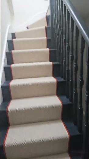 carpet stair runner installation, in flat weave