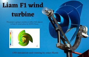 Liam F1 Wind Turbine CFD Simulation by ANSYS Fluent - MR CFD