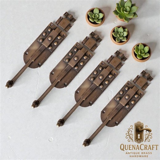 4X 7.5" Vintage Solid Brass Gate Door Latches - Etsy