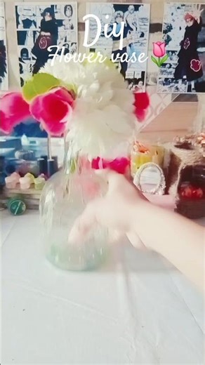 Glass Bottle Flower 🌷Vase | Best Out Of Waste✨️#diy #flowervase #flowers #flowerpot