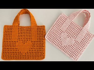 Sacola em crochê ou bolsa rápida e fácil ótima para carregar as suas coisas passo a passo