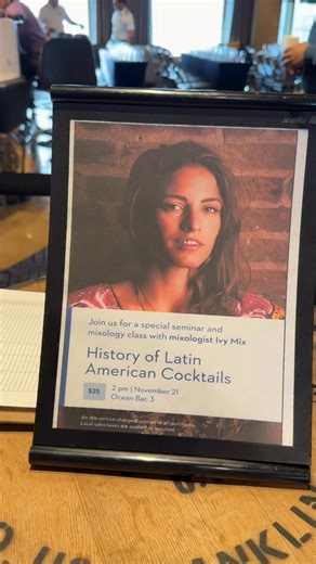 1.8K views · 15 reactions | Amazing history of Latin American cocktail seminar with Ivy Mix aboard Holland America’s Nieuw Amsterdam ship | The Flavor Hedonist | Facebook