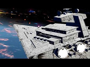 First Order Star Destroyers Assault Coruscant | Epic Star Wars Empire at War AR Battle