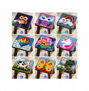 Latch Hook Kits for Kids,diy Rug Crafts Rainbow Pattern Color Printed Canvas for Beginners Children Gift Crafts for Home Decoration,12"x12" - Etsy
