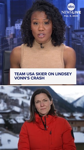 ABC News' Maggie Rulli caught up with Team USA skier Sam Morse to discuss downhill ski conditions after his teammate Lindsey Vonn, racing on a badly injured left knee, crashed early in her opening traverse. https://abcnewslive.visitlink.me/33OOJV | ABC News Live