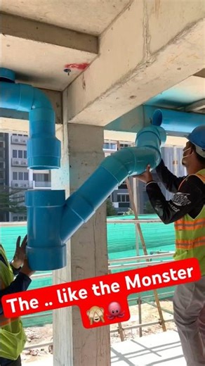 Solution to offset piping from column angles. #construction #technical #hack