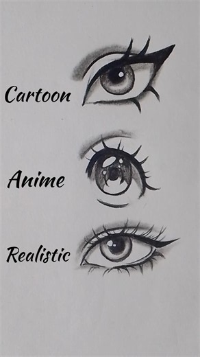 Draw the Different type's eye✨(Cartoon,Anime,Realistic)#drawthentic#draw#aesthetic#art#eye#tutorial