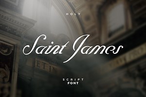 Saint James /The Blessed Script Font, a Script Font by AndrewPixel