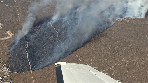 Drone video shows scorched land from Boulder View Fire