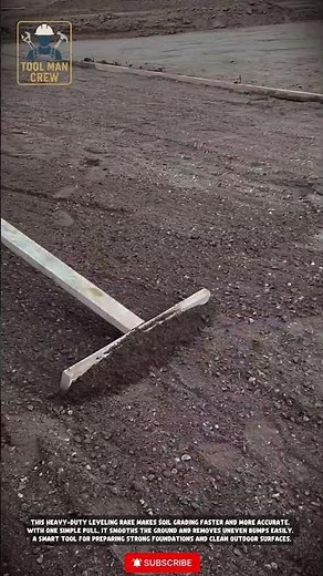 Heavy-Duty Leveling Rake Tool for Soil Grading and Ground Preparation in Large Outdoor Construction