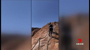 11K views · 88 reactions | Hundreds of tourists are scaling Uluru every day, forming huge queues up and down the sacred rock, before it is banned on October 26. Story: https://7news.link/mDlVLa #Uluru #7NEWS | 7NEWS Adelaide | Facebook
