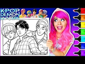 Coloring Saja Boys K-Pop Demon Hunters Coloring Page | Jinu, Abby & Baby Saja | Arrtx Oros Markers