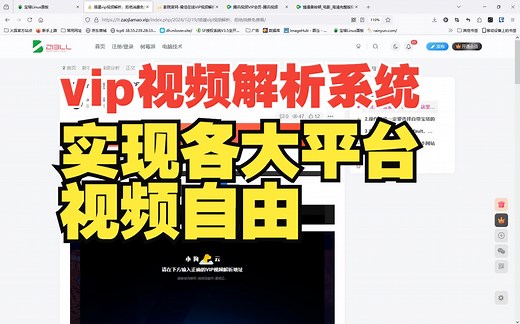 vip视频解析系统，实现视频自由了