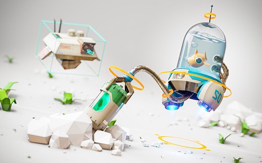 Blender CGBoost 机器人星球全教程