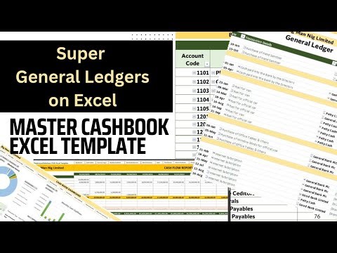 Master Cashbook | Excel Template - General ledgers