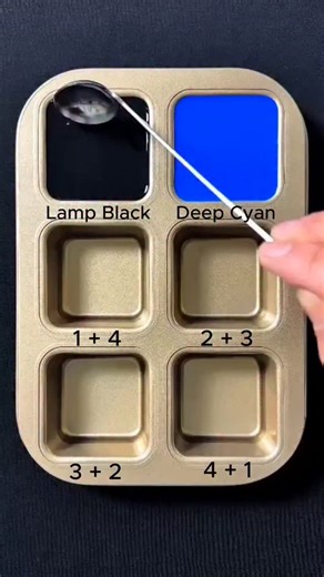 Colormixing [ᵃᵂᵃⁱˢ] on Instagram: "Lamp black + Deep Cyan Color Which color your favorite #color #mix #colormixing"