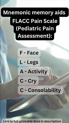 **FLACC Pain Scale (Pediatric Pain Assessment):** NCLEX Prep #nclex #nclexreview #nursingstudent