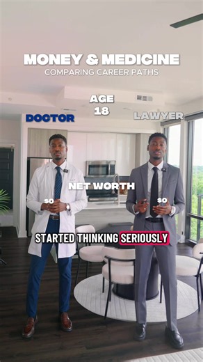 The goal wasn’t to say one career is better than the other. It was to show that different paths come with different timelines, sacrifices, and opportunity costs. Medicine gave me purpose. It also required 15 years of delayed gratification before I reached the career I wanted. Whatever path you choose, make sure you’re choosing it because it aligns with the life you want, not because you only see the highlight reel. #Medicine #LawSchool #Premed #CareerAdvice #WhiteCoatEnergy