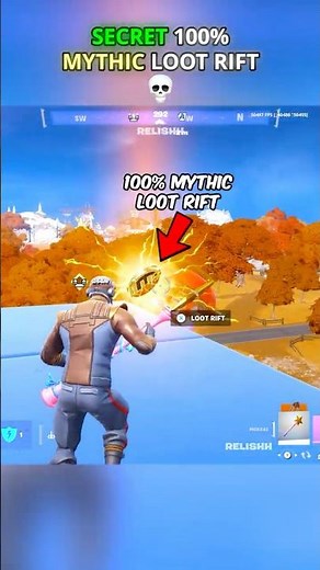 Secret 100% Mythic Loot Rift 💀 #fortnite #fortniteglitch #relishh