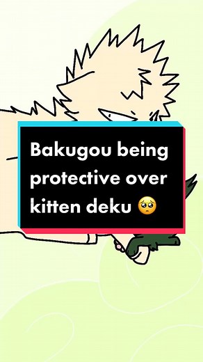 Bakugou being protective over kitten deku again🥺 #cute #cat #cutecats #bakugou #deku #mha #myheroacademia #animation #mhacats #flipaclip #kittendeku