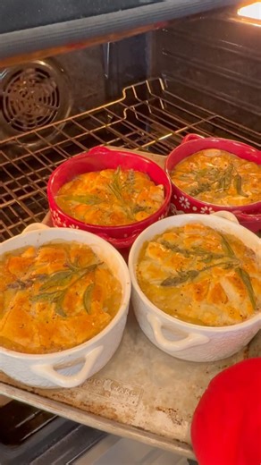 Chicken Pot Pies with Puff Pastry Hot From the Oven