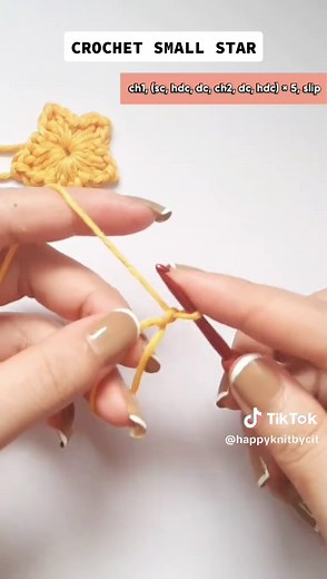 Crochet Small Star by Cit❣ #crochet #rajut #knit #knittingbyCit #fyp #fypdongggggggg #fypシ゚viral