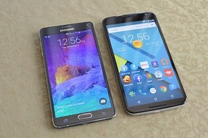 Nexus 6 vs Galaxy Note 4: Size Comparison