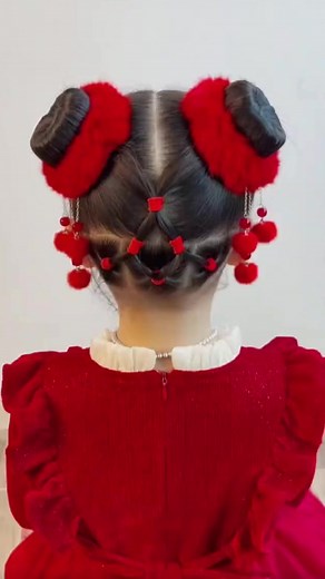 59K views · 394 reactions | Hair tutorial for your daughter during Chinese New Year 裏 | The Idea King | Facebook