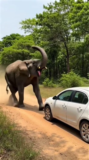Elephant attack #explore #elephant #viral