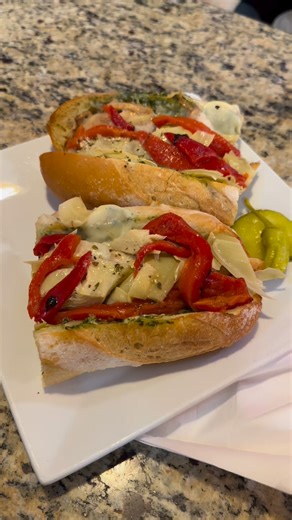 🥪 Meet THE RIS 🥪 Simple. Bold. Absolutely delicious. Our THE RIS features a grilled chicken breast layered with pesto and mayo, roasted red peppers, imported artichoke hearts, and finished with melted provolone cheese. Served hot on fresh bread and available only in a whole size—because this one deserves your full attention. One bite and you’ll understand why this sandwich is a standout at Guido’s Chicago Meat & Deli. #TheRIS #GuidosChicago #ScottsdaleEats #ItalianDeli #ChickenSandwich #eatins