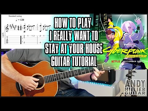 Cyberpunk I REALLY WANT TO STAY AT YOUR HOUSE Guitar Tutorial