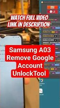 Samsung A03 (SM-A035F) U2, Remove Google Account, Bypass FRP. Unlocktool!