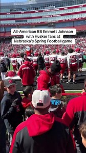 Emmett Johnson Signing autographs at Nebraska spring football game