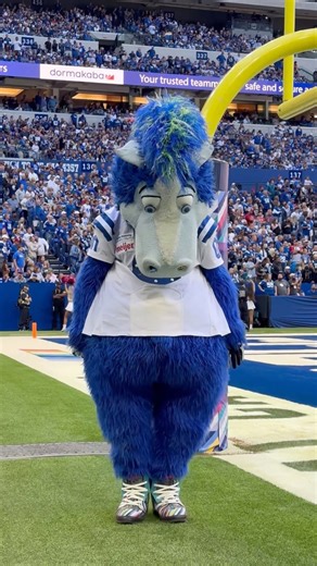 post W vibes | Blue Indianapolis Colts Mascot